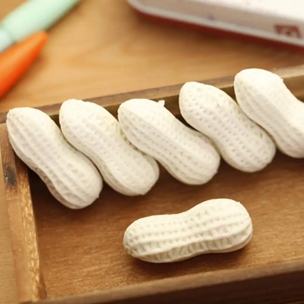 Cute Kawaii Peanut Eraser Rubber Korean Groundnut Stationery School Office Supply Novelty Simulated Peanut Eraser Student Prize