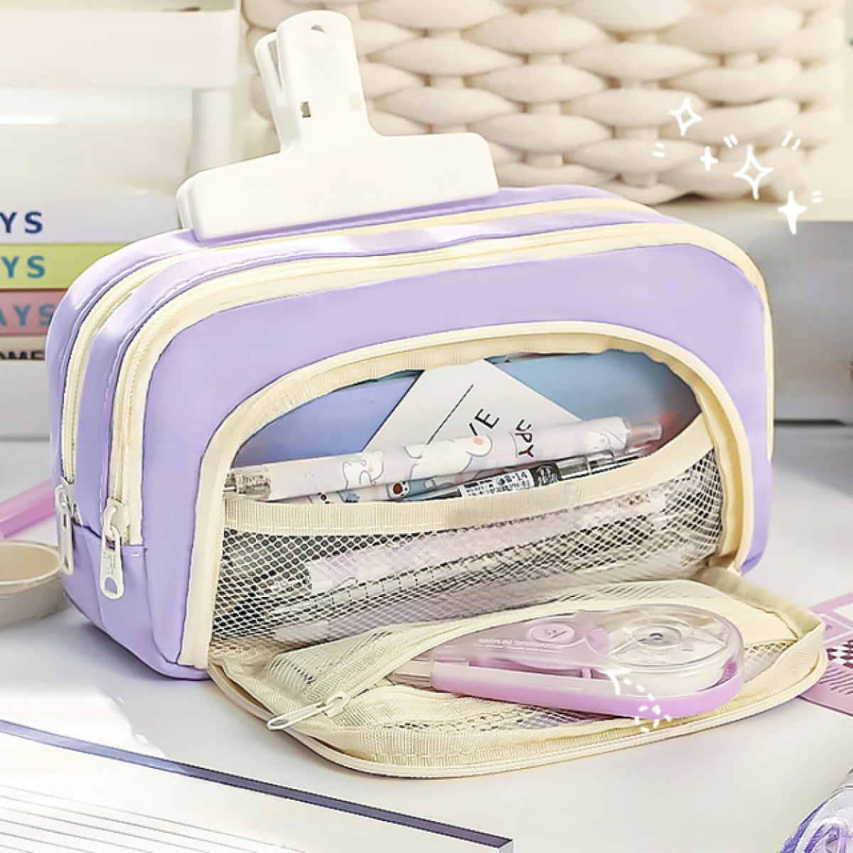 Pencil Case Large Capacity Pencil Pouch Handheld Pen Bag Cosmetic Portable Gift for Office School Teen Girl Boy Men Women Adult
