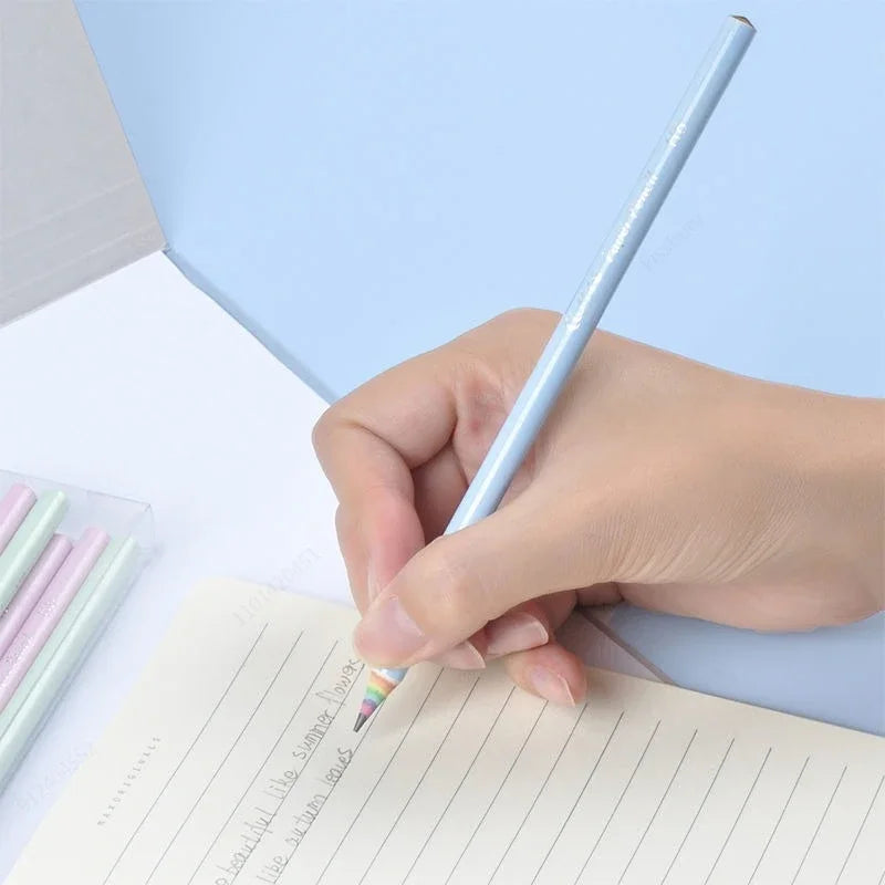 Rainbow HB Pencils Non Toxic Eco Friendly School Writing Drawing Student Art Supplies