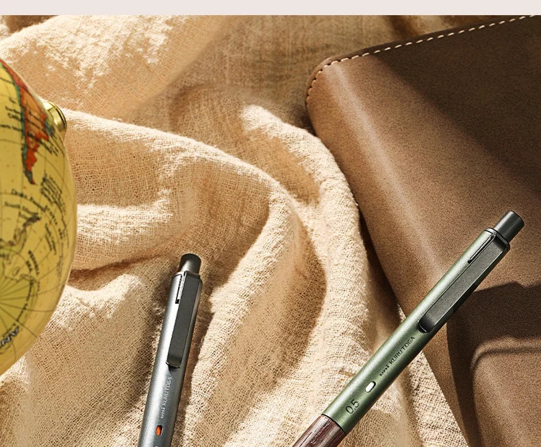 Uni Kuru Toga Metal Mechanical Pencil,M5-KW/KH Metal&Wood Barrel Premium 0.5mm Automatic Rotation Engine For Writing,DraftingPen