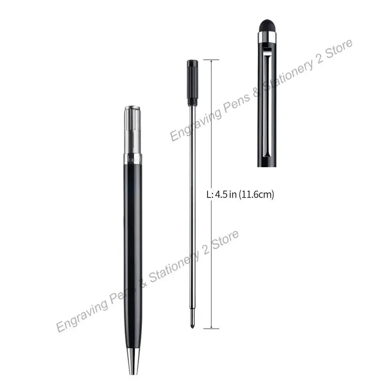 100 Pcs 13-color Metal 2-in-1 Stylus Universal Ballpoint Pen Custom Logo Office School Advertising Pen Text Engraving Wholesale