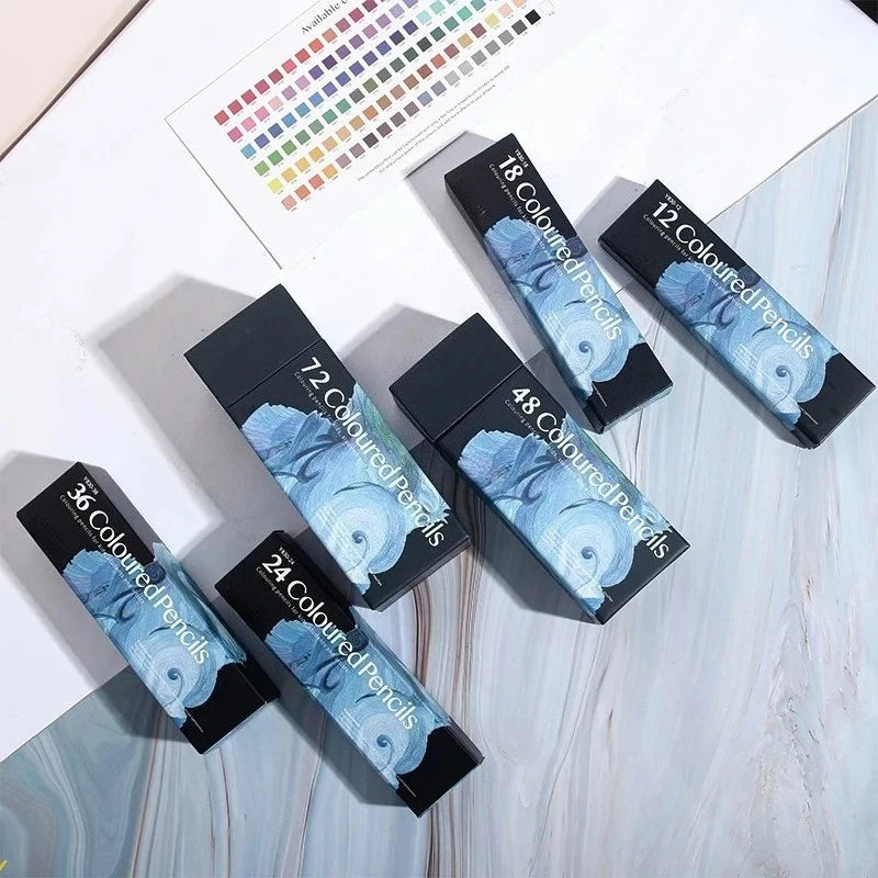 12/36/48/72 Professional Wooden Colored Pencils Set Hexagon Handle Artist Painting Drawing Sketching Art Design Oily Pencils