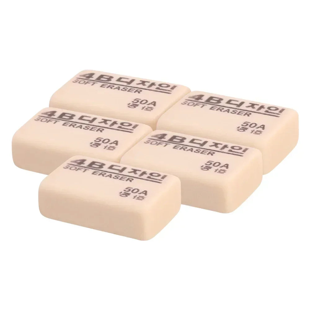 4B Yellow Small 50A Eraser Student Correction Tools Soft Rubber Eraser Wiping Tool Home Office School Stationery Supplies