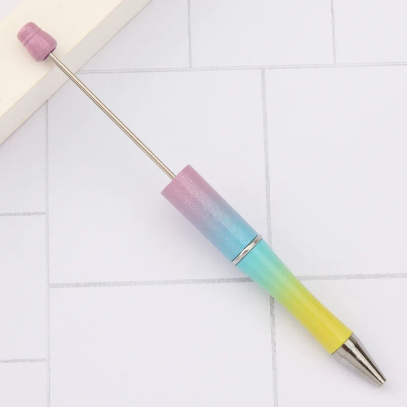 30Pcs DIY Beadable Ballpoint Ball Pens Gradient Gift Advertising Pens Korean Stationery Pen Making Supplies Gifts Office School