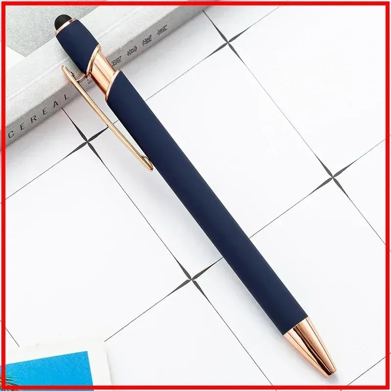 50 Pcs Metal Business Ballpoint Universal Drawing Touch Screen Stylus Pen Custom Logo School Office Supplies Free Engraved Name