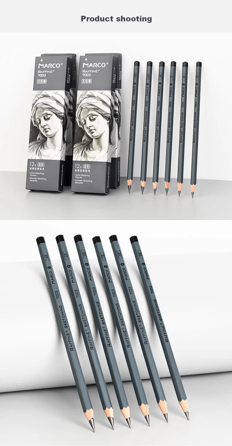 Drawing Sketch Pencils Set Wooden Professional Art Supplies HB 2H B 2B 3B 4B 5B 6B 7B 8B 12B 14B Painting Shading Artist Pencils