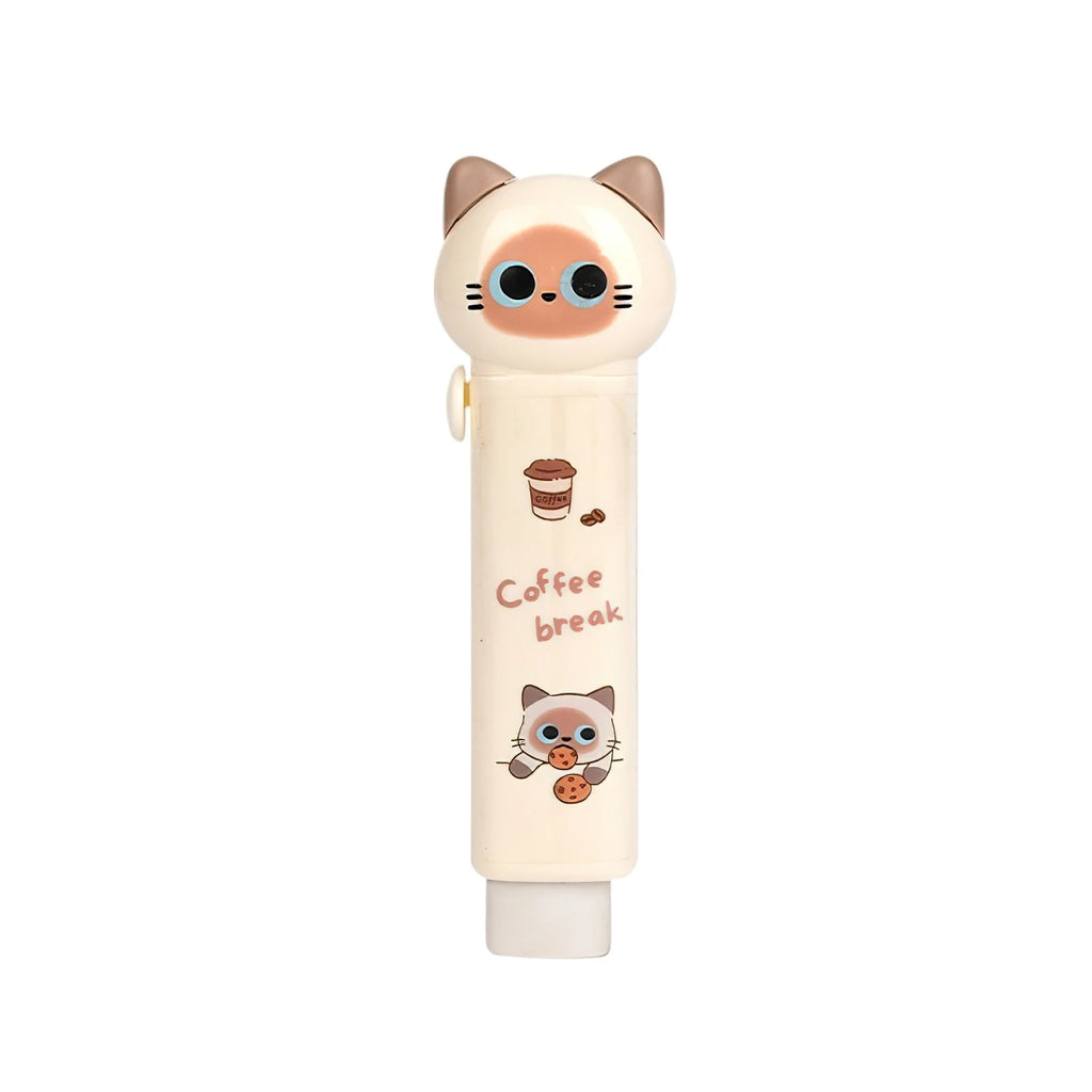 1/4pcs Cartoon Cat Town Eraser Mini Kitty Push Type Rubber Erasers for Pencil Cleaning Stationery School Student A3156