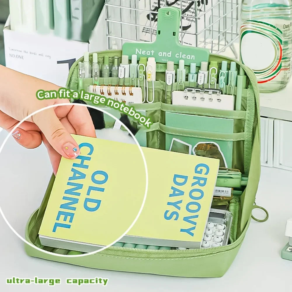 Large Capacity 12 Layers Pencil Case Multifunctional Classification Storage Stationery Bag Korean Stationery Back To School