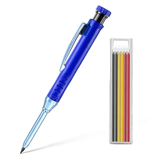2.8mm Solid Carpenter Mechanical Pencil With Sharpener For Woodworking Construction Long Head Carpenter Pen Stationery Supplies