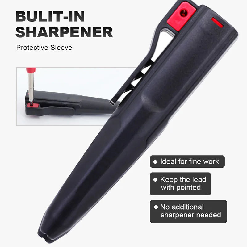 New 2.8mm Magnetic Protective Sheath Woodworking Automatic Pencil Built In Pencil Sharpener Deep Hole Marking Pencil