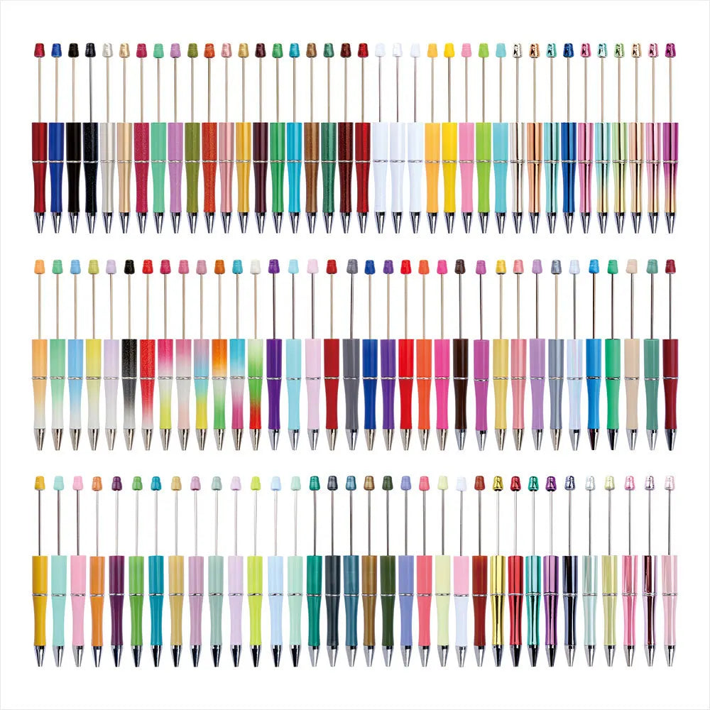 30Pcs DIY Beadable Ballpoint Ball Pens Gradient Gift Advertising Pens Korean Stationery Pen Making Supplies Gifts Office School