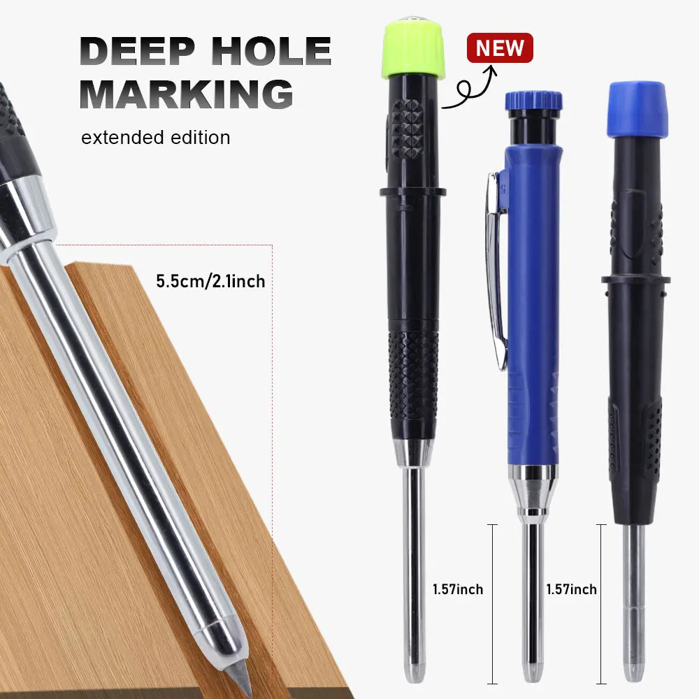 High Quality 2.8mm Woodworking Mechanical Pencil Protective Case with Built-In Pencil Sharpener Deep Hole Marking Pencil
