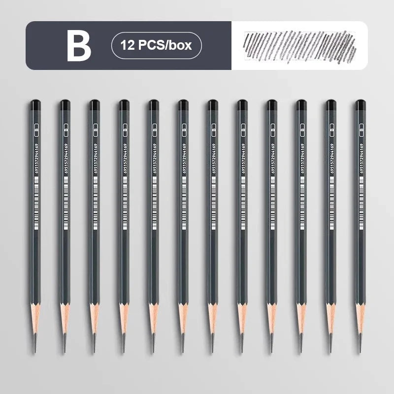 Drawing Sketch Pencils Set Wooden Professional Art Supplies HB 2H B 2B 3B 4B 5B 6B 7B 8B 12B 14B Painting Shading Artist Pencils