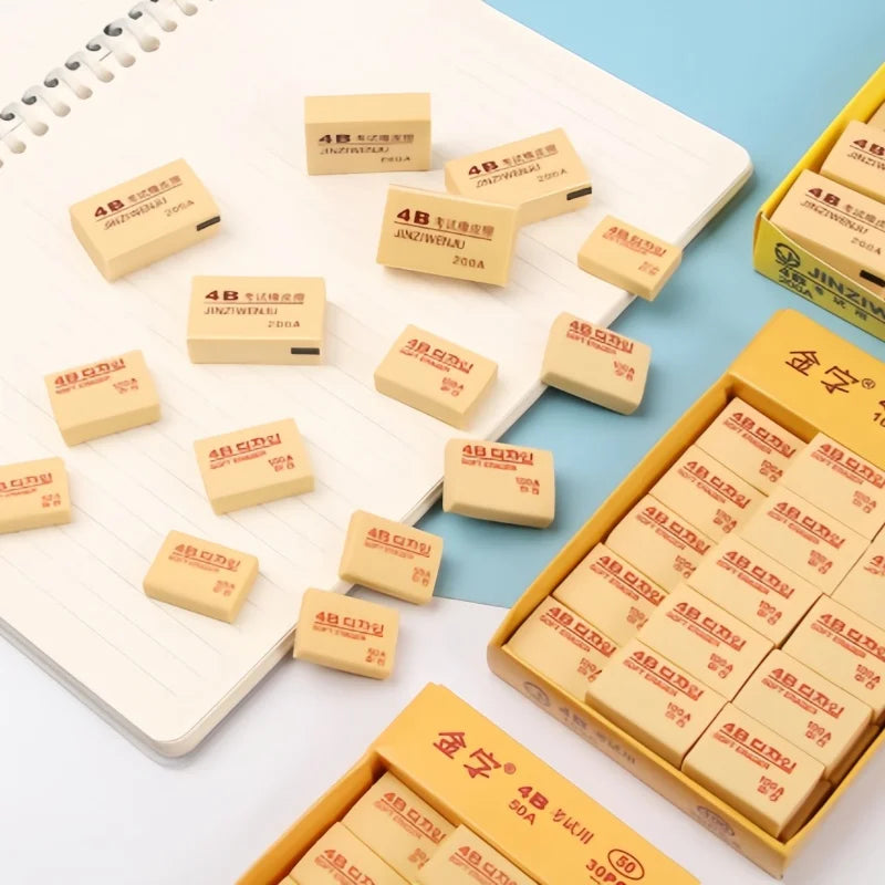 5/10/20/30  4B eraser leaves no marks or debris, is extremely clean, and can smoothly erase text into lines.