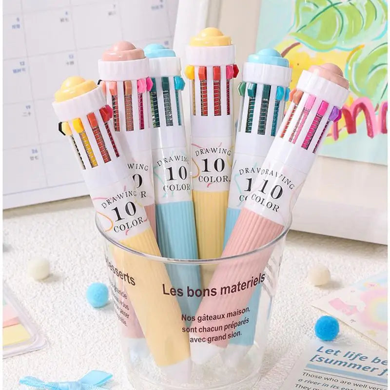 28 Color Ballpoint Pen 0.8mm Soft Grip Press Multicolor Writing Pen For Drawing School Supplies Stationery