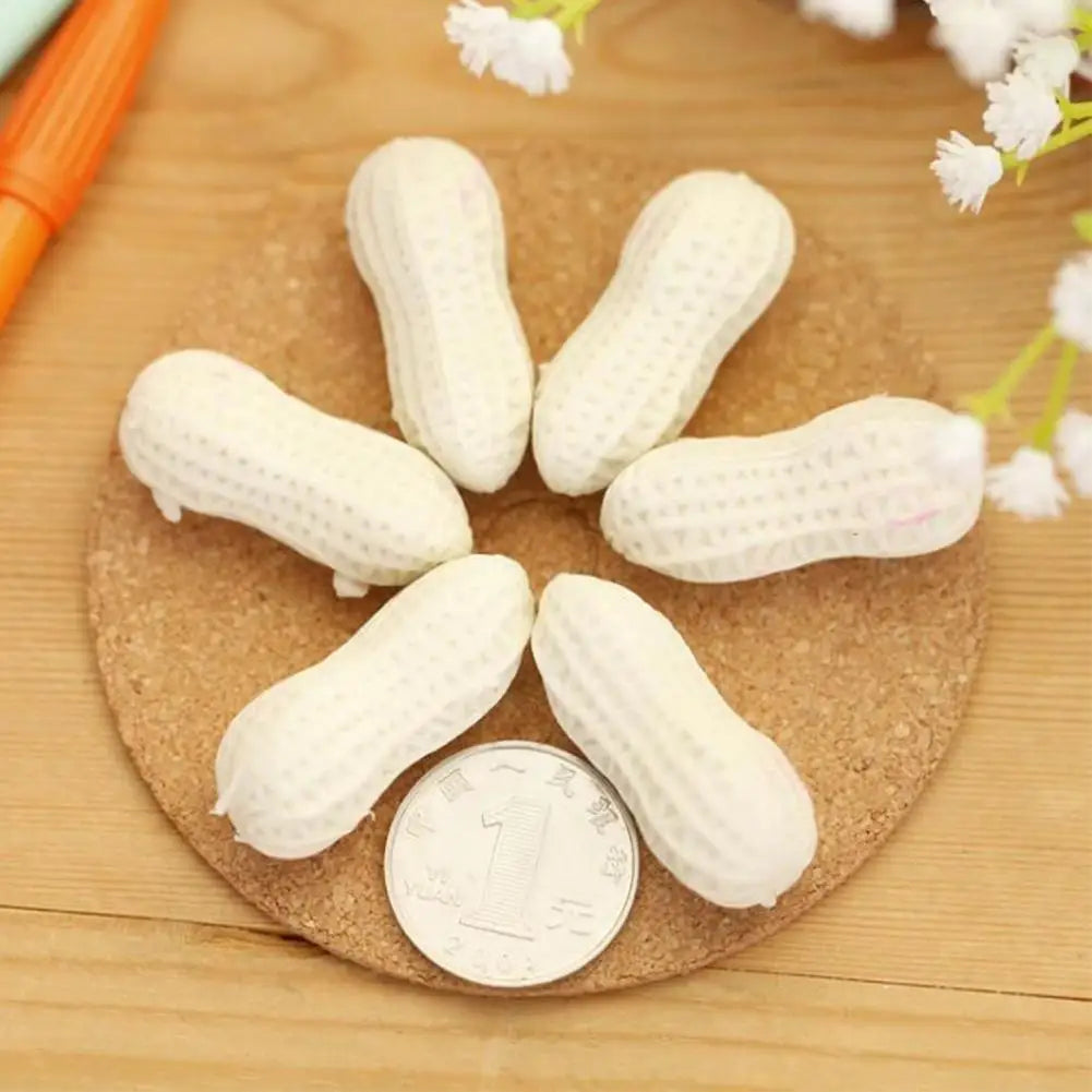 Cute Kawaii Peanut Eraser Rubber Korean Groundnut Stationery School Office Supply Novelty Simulated Peanut Eraser Student Prize