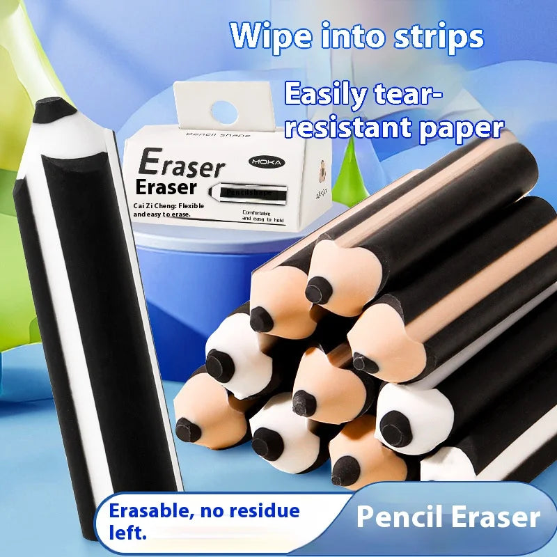 5/10 Pcs Eraser Pen-Shaped Eraser Ergonomic Comfortable Handing Cleaned Thoroughly For Kids Daily Write Sketch School Supplies