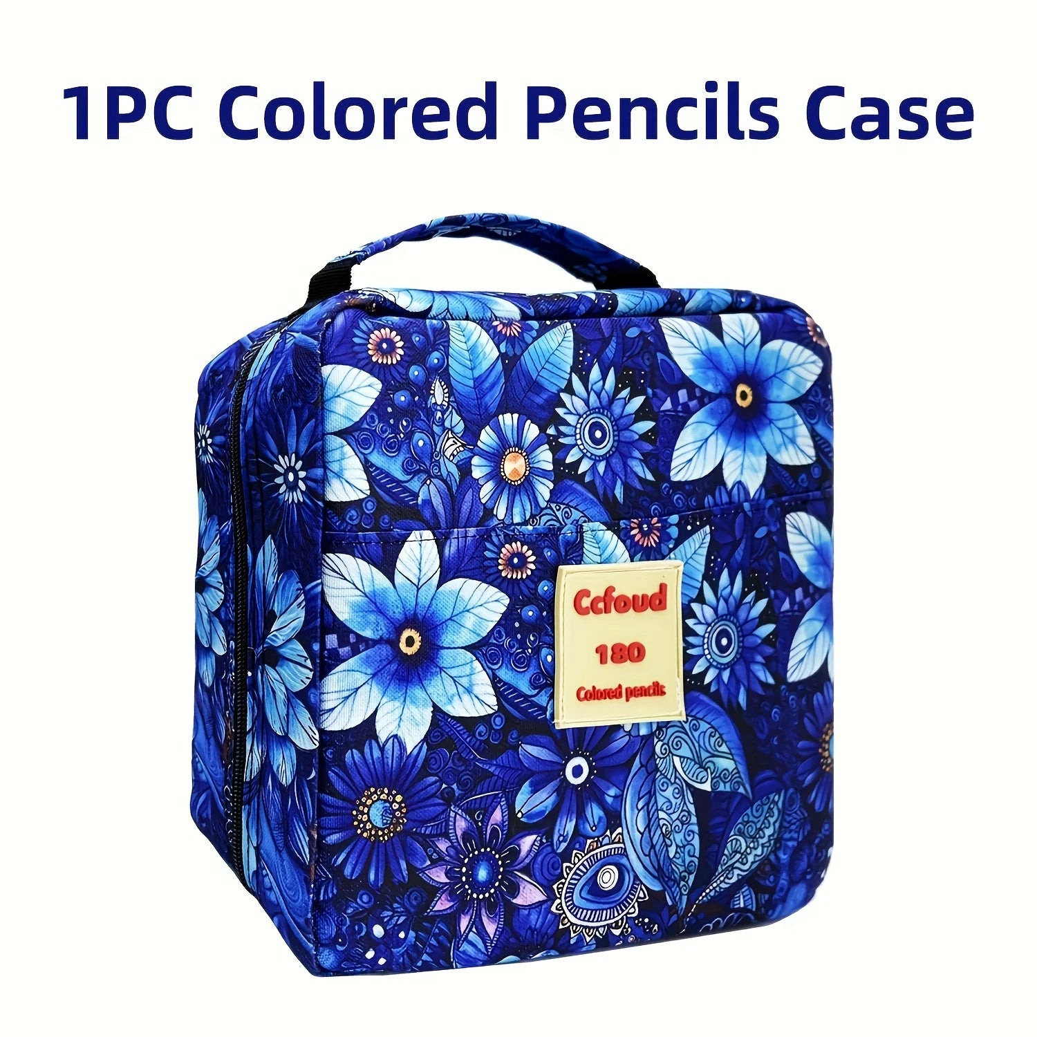 1pc Colored Pencil Case 50/72/120 Slots, Large Capacity Pen Pencil Case, Gel Pens Organizer Zipper Carrying Portable Suitable