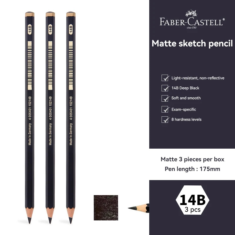 Faber-Castell 3/12Pcs Set Matte Sketch Pencil Painting Art Graphite Pencils Shading Writing Sketch Drawing Design Art Supplies