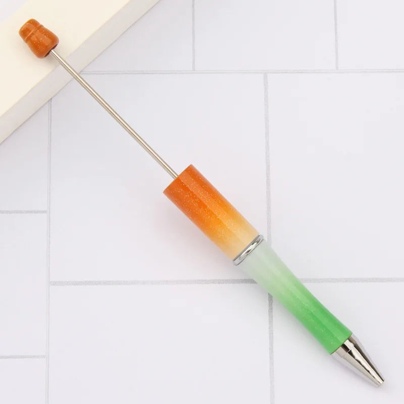 30Pcs DIY Beadable Ballpoint Ball Pens Gradient Gift Advertising Pens Korean Stationery Pen Making Supplies Gifts Office School
