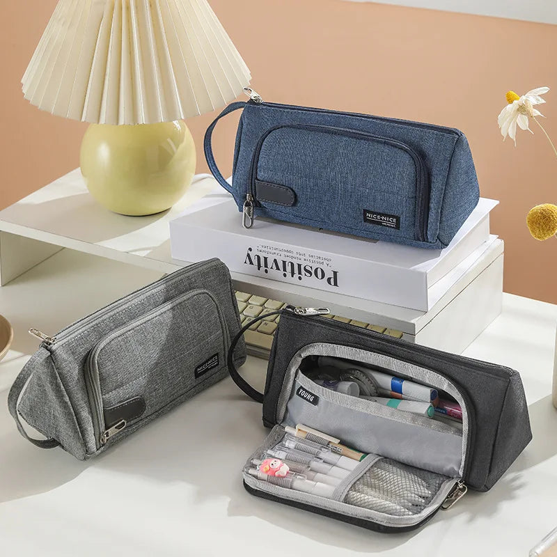 Open Window Pencil Bag Holder Case High Capacity Pen Pouch School Office Supplies Korea Stationery Gift Box Organizer Store