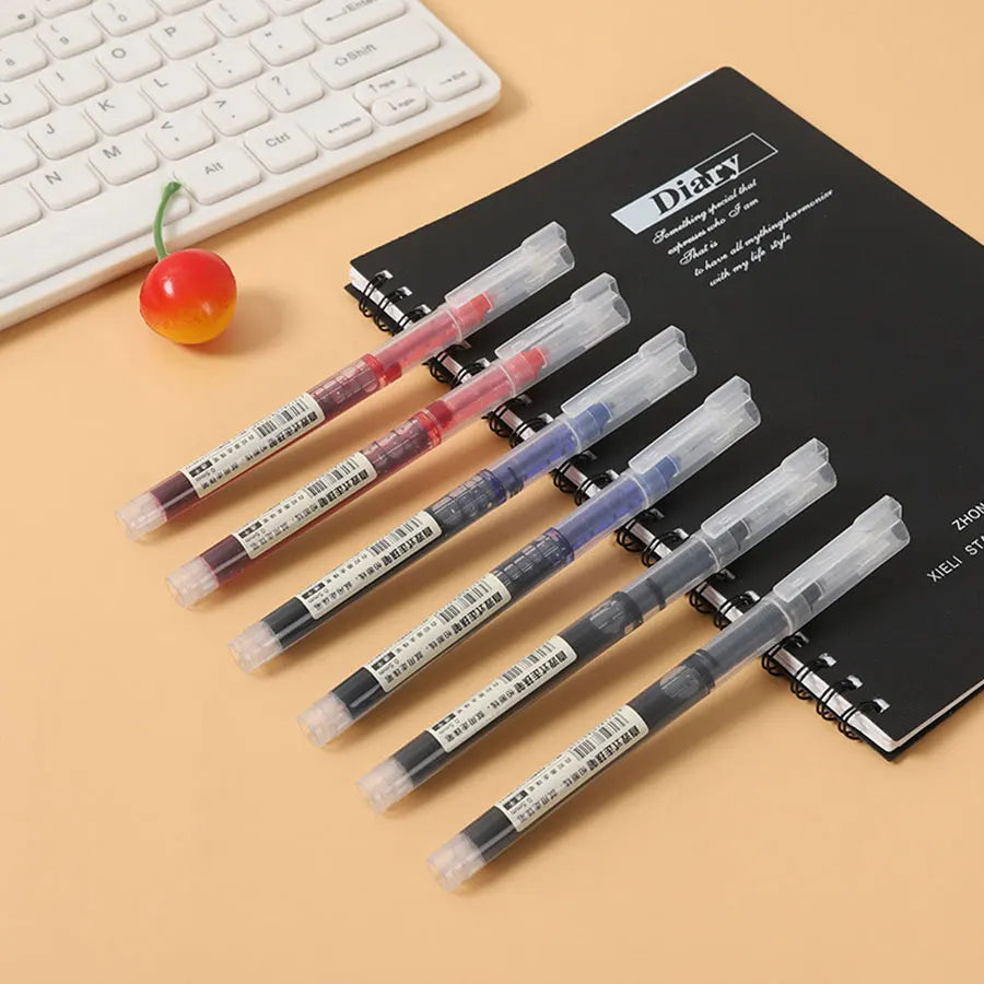6 mixed color pack,ballpoint pen, quick drying ballpoint pen,neutral pen, student water-based pen, office stationery special pen