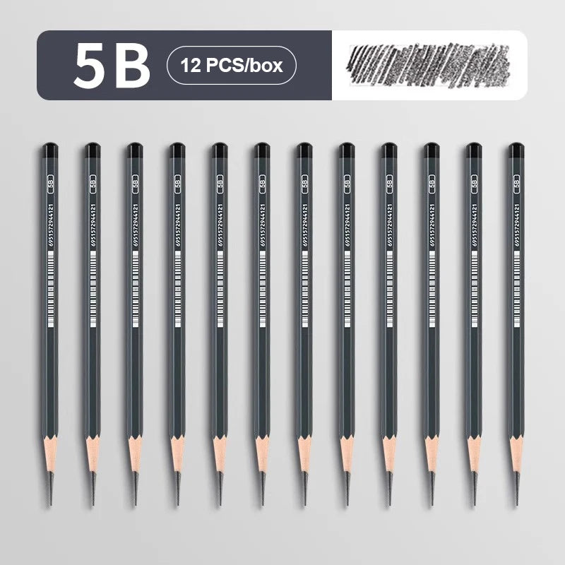 Drawing Sketch Pencils Set Wooden Professional Art Supplies HB 2H B 2B 3B 4B 5B 6B 7B 8B 12B 14B Painting Shading Artist Pencils