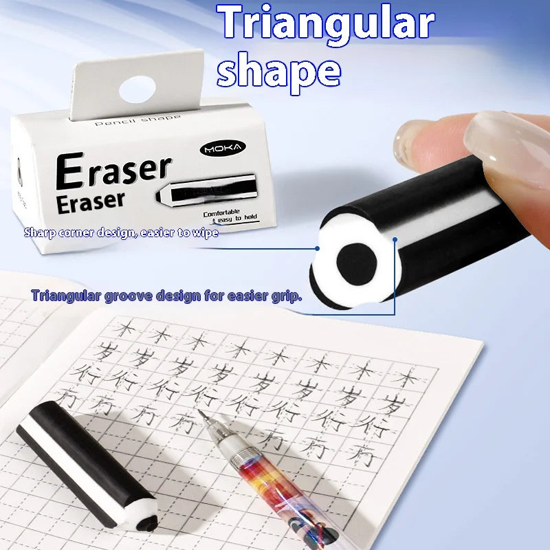 5/10 Pcs Eraser Pen-Shaped Eraser Ergonomic Comfortable Handing Cleaned Thoroughly For Kids Daily Write Sketch School Supplies