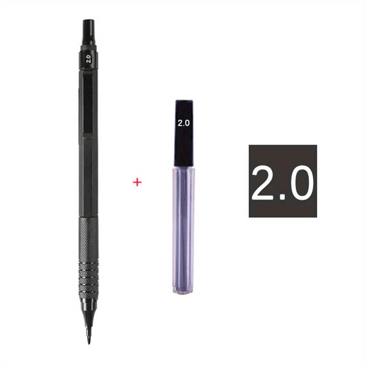 The same style as the architectural designer!Low center of gravity metal mechanical pencil 0.5-2.0mm full specification 2B/HB do