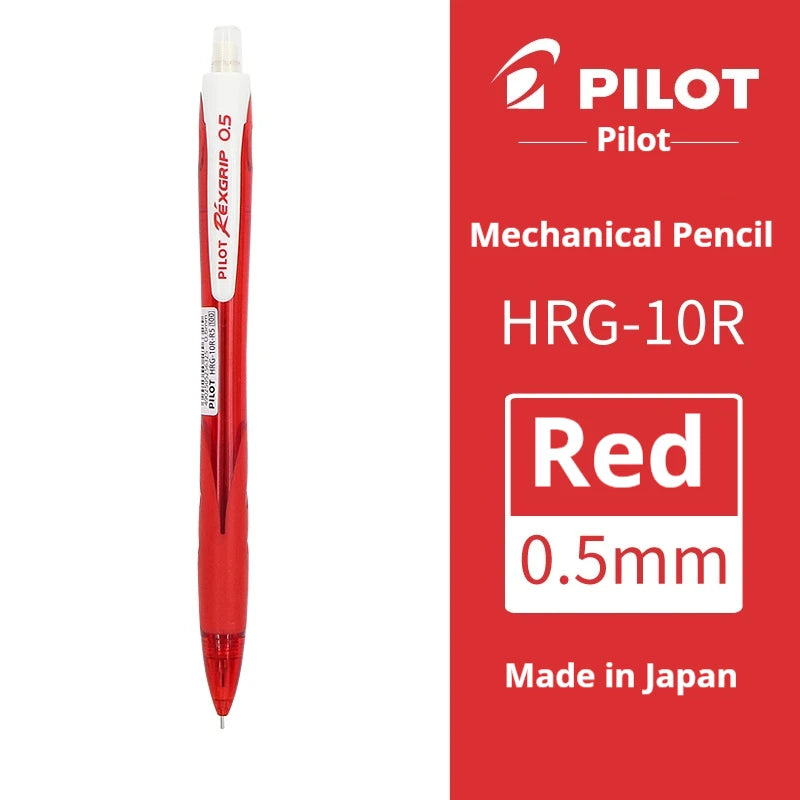 Pilot HRG-10R Mechanical Pencil 0.5mm Colorful Barrel Soft Grip Retractable Nib Anti-Breakage Lead Propelling Pencils Gift Idea