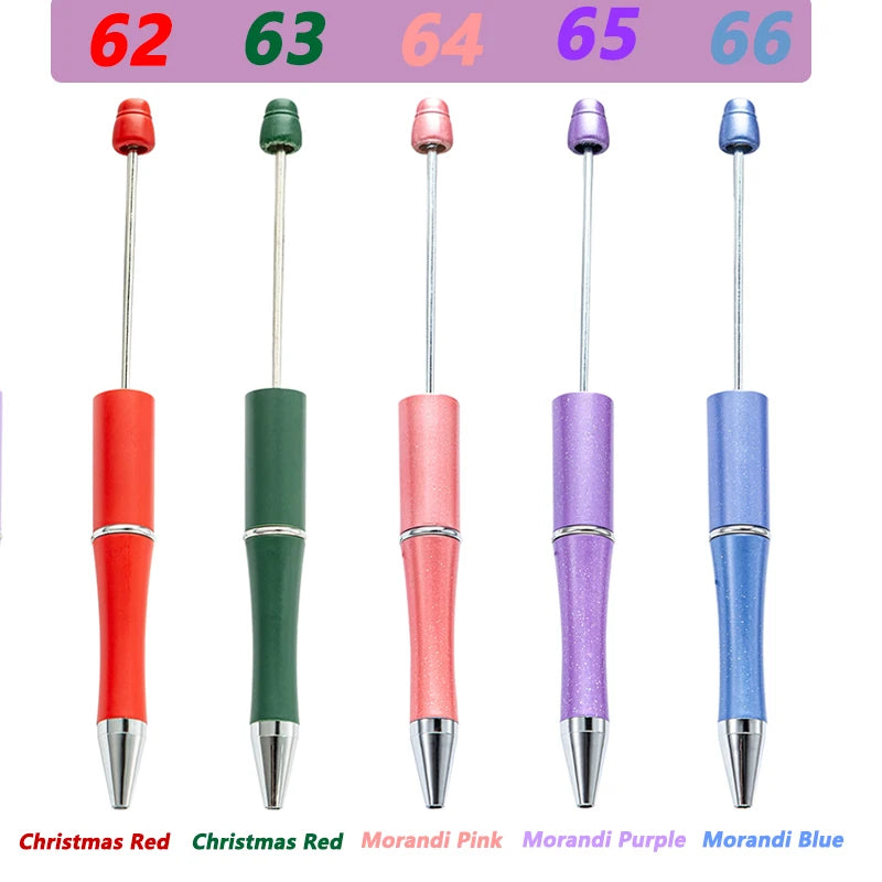 30Pcs DIY Beadable Ballpoint Ball Pens Gradient Gift Advertising Pens Korean Stationery Pen Making Supplies Gifts Office School