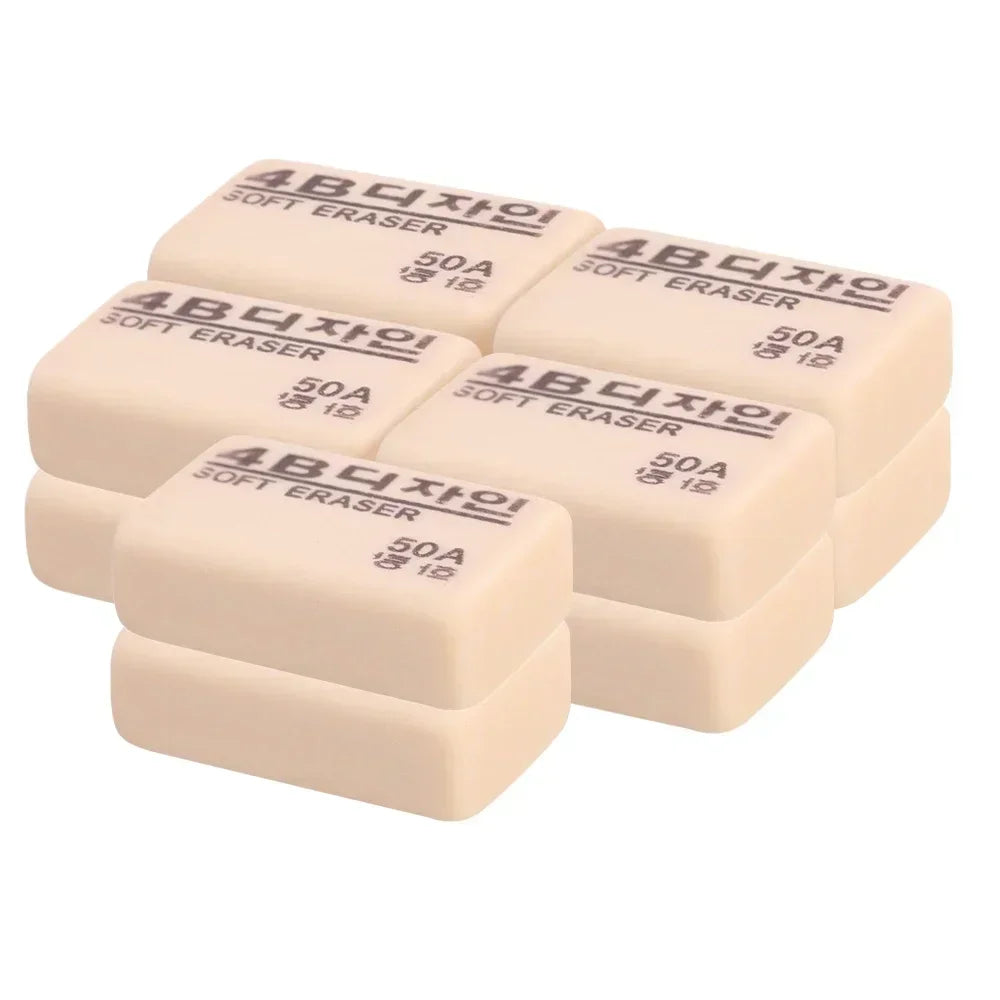 4B Yellow Small 50A Eraser Student Correction Tools Soft Rubber Eraser Wiping Tool Home Office School Stationery Supplies