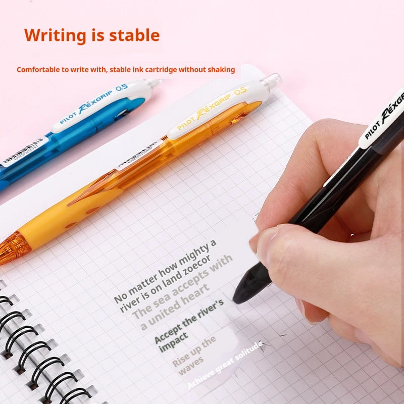 Pilot HRG-10R Mechanical Pencil 0.5mm Colorful Barrel Soft Grip Retractable Nib Anti-Breakage Lead Propelling Pencils Gift Idea