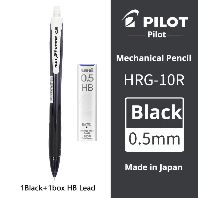 Pilot HRG-10R Mechanical Pencil 0.5mm Colorful Barrel Soft Grip Retractable Nib Anti-Breakage Lead Propelling Pencils Gift Idea