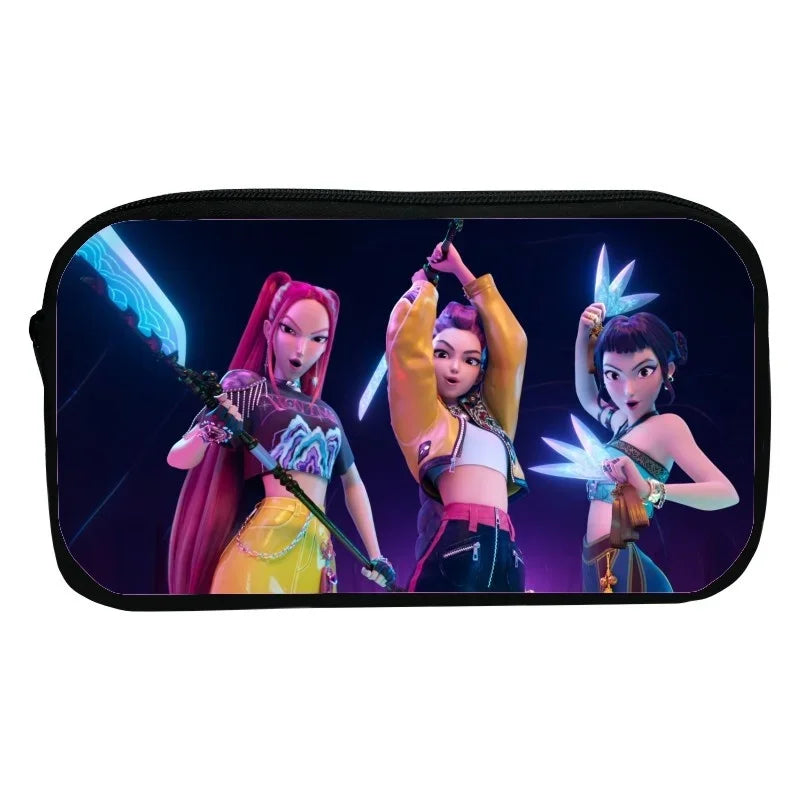 2025 Kpop Demon H Student Pencil Case Large Cloth Bag For Girl Cartoon Kpop D Hunters For School Pencil Case Estuche Escolar