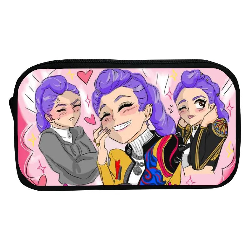 2025 Kpop Demon H Student Pencil Case Large Cloth Bag For Girl Cartoon Kpop D Hunters For School Pencil Case Estuche Escolar