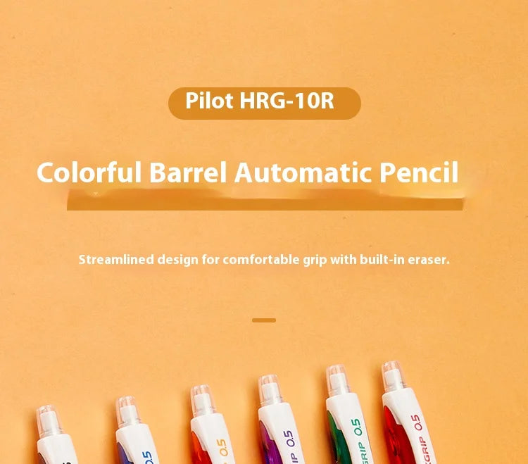 Japan PILOT HRG-10R Mechanical Pencil,Colored Rod Unbreakable,Non-Toxic,for Kids Beginner writing,drawing,Design School Supplies