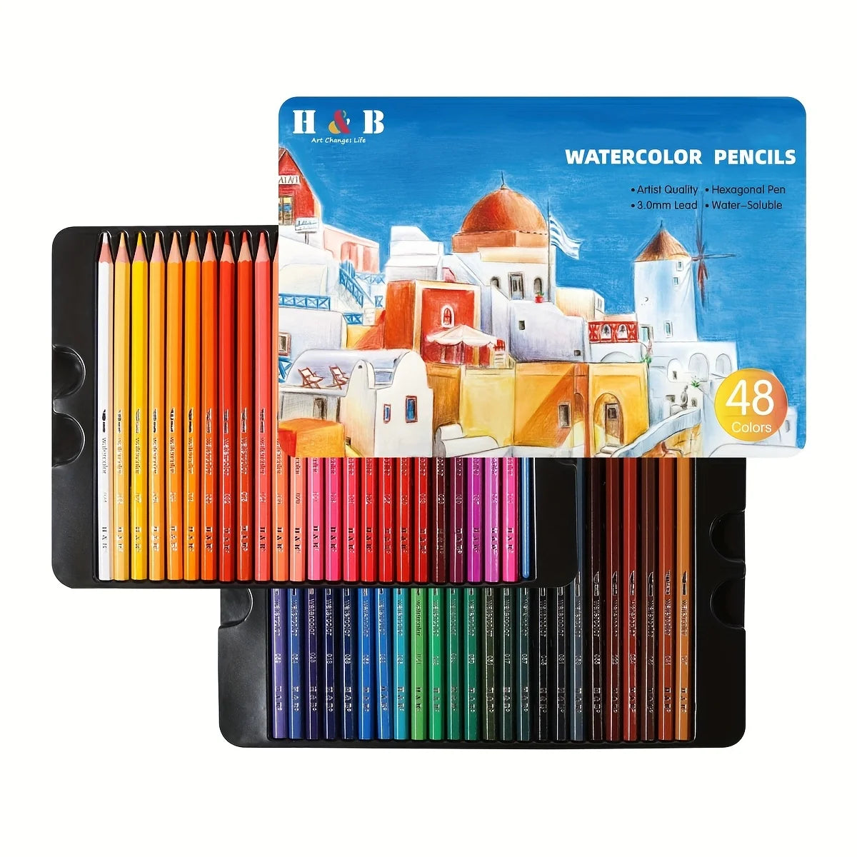Watercolor/oil-based Colored Pencils,Set of 36/48/50/72 Professional Colored Pencils for Adult ,for Coloring,Blending & Layering