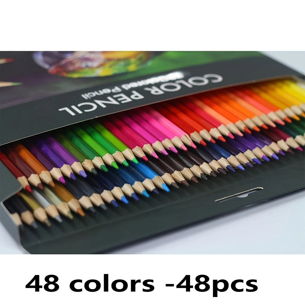 Colored Pencil Set, Soft Core Oil Pastels for Coloring Books / Professional Drawing Sketching, Present Back-to-School Supplies