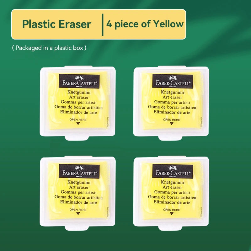 4Pcs Plasticity Rubber Eraser Wipe Highlight Kneaded Soft for Art Pianting Artists Design Sketch Drawing Plasticine Stationery