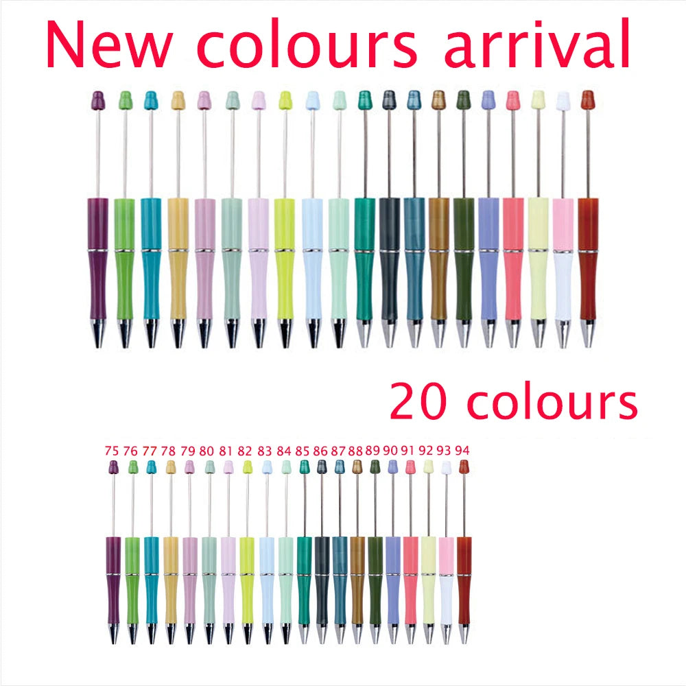 30Pcs DIY Beadable Ballpoint Ball Pens Gradient Gift Advertising Pens Korean Stationery Pen Making Supplies Gifts Office School