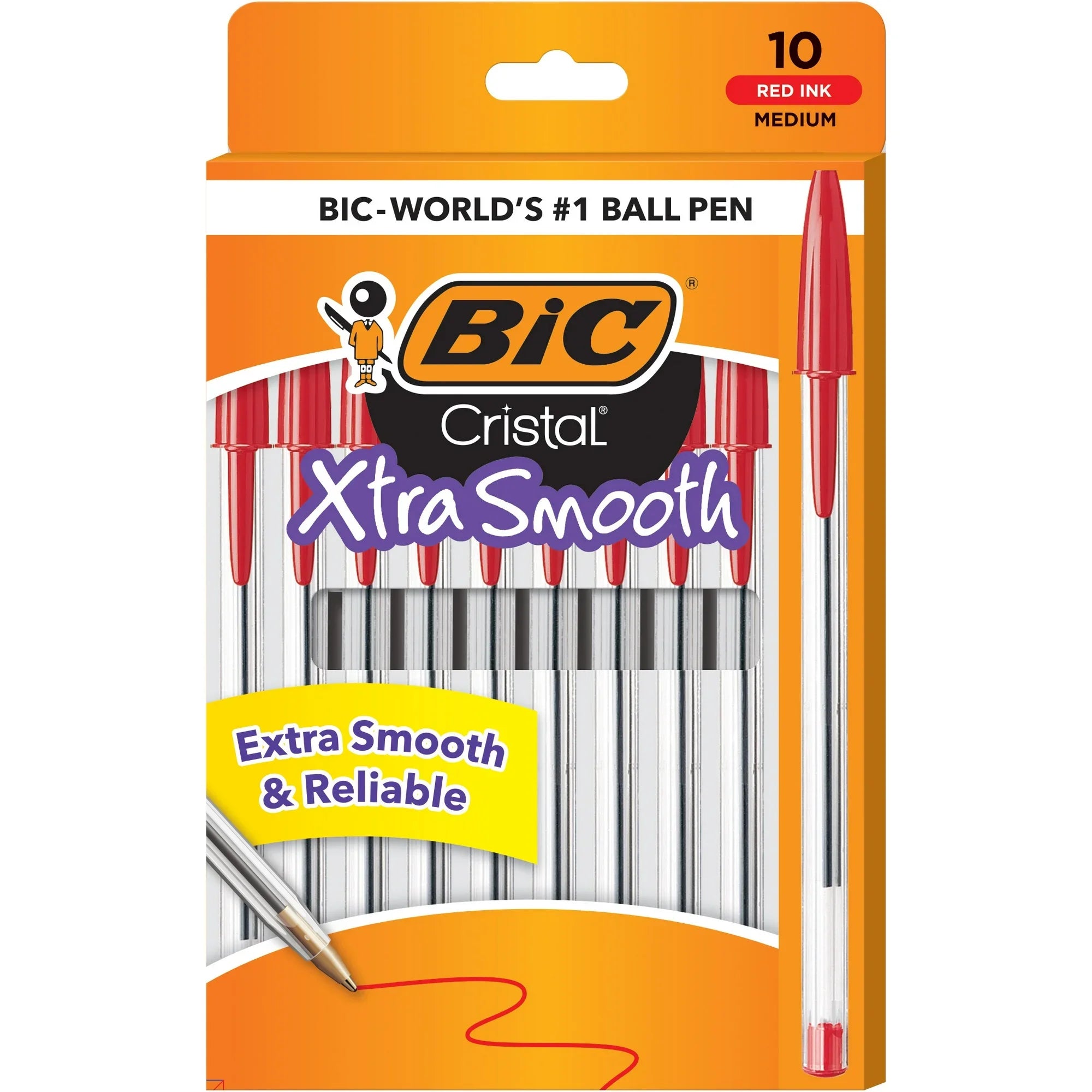 BIC Cristal Bold Crystal Pen Black Blue Red Ballpoint Pen School Supplies Office Supplies