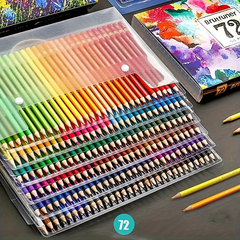 48/72/80/120/160/180/260/520 Professional Oil Based Colored Pencils for Artists - Pencils for Drawing, Sketching & Coloring