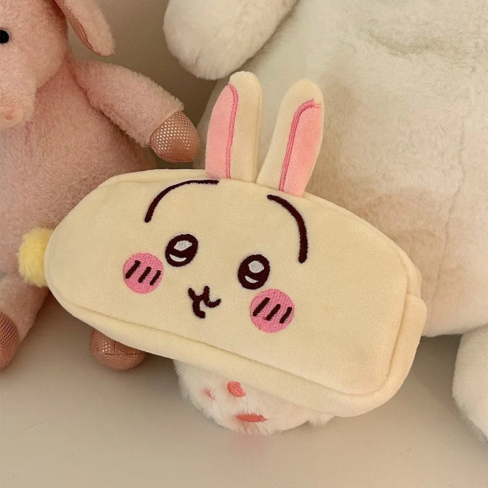 Chiikawa Anime Figures Pencil Cases Hachiware Plush Office School Supplies Pen Bag Portable Cosmetic Bag Girl Boy Students Gifts