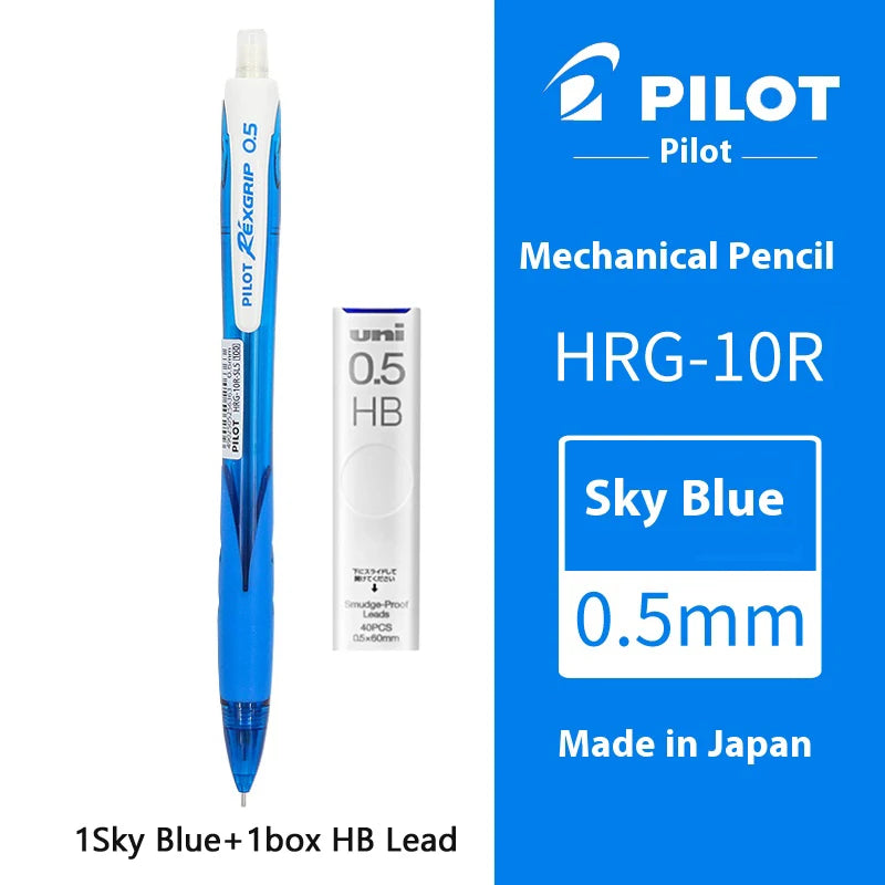 Japan PILOT HRG-10R Mechanical Pencil,Colored Rod Unbreakable,Non-Toxic,for Kids Beginner writing,drawing,Design School Supplies