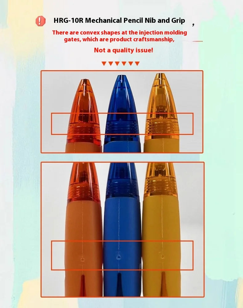 Pilot HRG-10R Mechanical Pencil 0.5mm Colorful Barrel Soft Grip Retractable Nib Anti-Breakage Lead Propelling Pencils Gift Idea