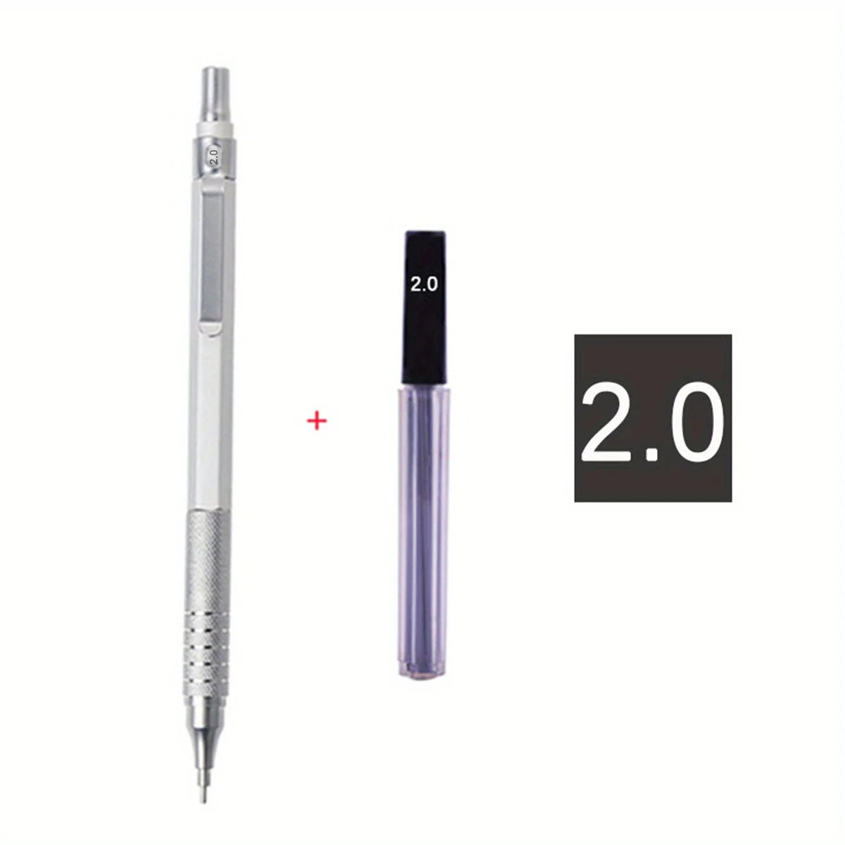 The same style as the architectural designer!Low center of gravity metal mechanical pencil 0.5-2.0mm full specification 2B/HB do